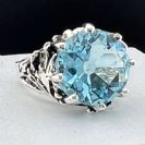 TR1q Aquamarine  Ring