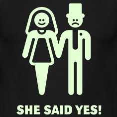 she said yes - הדפסות על חולצות לחתונה