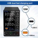 ספק כח מעבדתי ממותג דיגיטלי 0-120V 3A