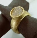 טבעת ''בומבי'' ב''א קוורץ דרוזי 10 מ''מ