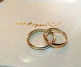 צמד טבעות נישואין דקות קלאסיות לאישה ולגבר