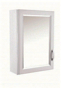 ארון אמבטיה PVC דלת אחת עם מראה דגם סלרנו 159