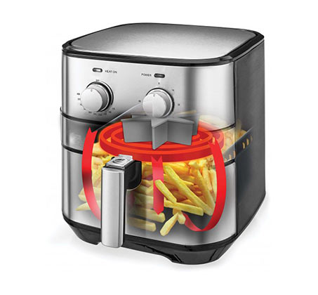 מכשיר טיגון Selmor ללא שמן בנפח 5 ליטר להכנת מאכלים בריאים 1500W דגם SE-824