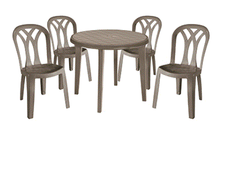 סט שולחן ליסה וארבעה כסאות פטיו KETER