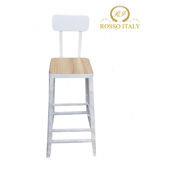 מארז זוג כסאות בר מודרנים מושב מעץ מלא דגם MSH-5-53 מבית ROSSO ITALY הסדרה היוקרתית בצבעים לבחירה