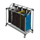 סל כביסה 4 תאים שחור שלדת מתכת Honey Can Do האני קן דו