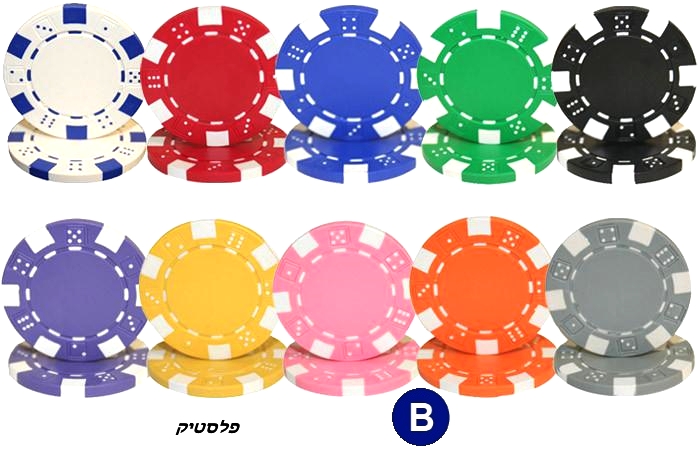 ז'יטונים DICE לפוקר 21 בשלל צבעים