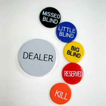 כפתורי דילר DEALER טקסס הולדם סט 6 חלקים מושלם