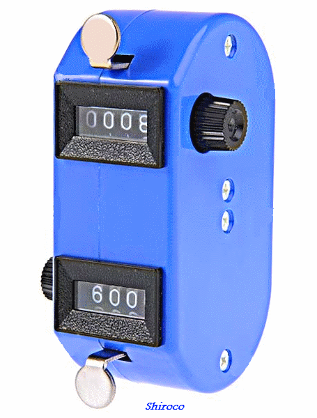 אזל, קאונטר נומרטור מונה ספירות כפול ידני 9999 כחול