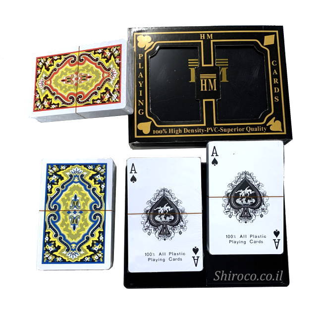 אזל במלאי, קלפים פלסטיק לברידג' רמי (זוג)