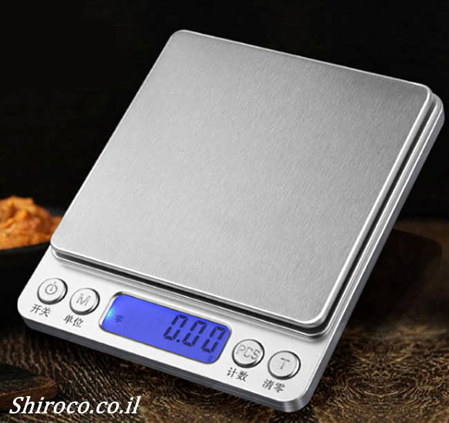 משקל דיגיטלי נייד עד 500 ג'ר