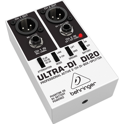 קופסת DI כפולה אקטיבית Behringer DI20