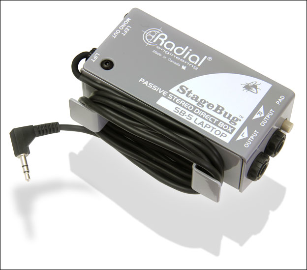 קופסת DI פסיבי יעודי למחשבים ניידים Radial StageBug SB-5 DI