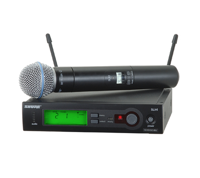 מערכת SLX אלחוטית עם מיקרופון יד דינמי Shure SLX24E/Beta58