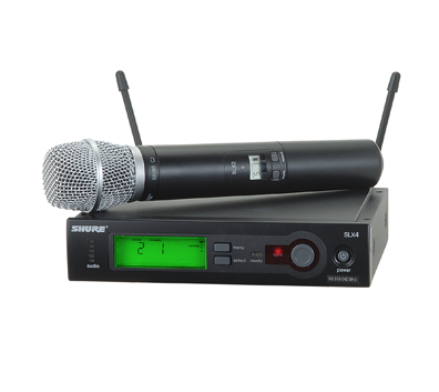 מערכת SLX אלחוטית עם מיקרופון-יד קונדנסר Shure SLX24E/SM86