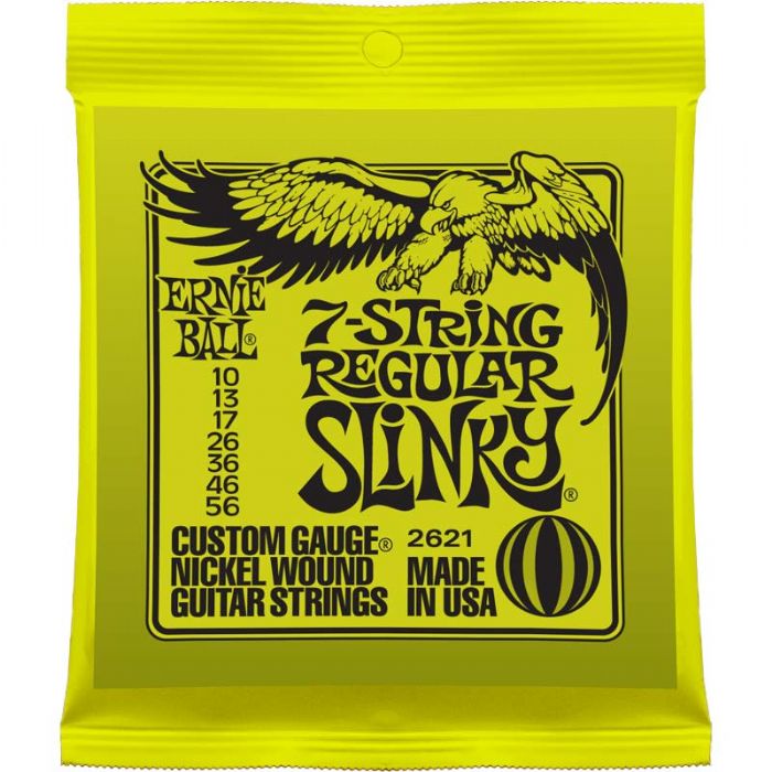 סט מיתרים לגיטרה חשמלית Ernie Ball 2621 7-String Regular Slinky Nickel Wound 10-56
