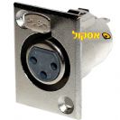 שקע XLR נקבה לפאנל AC502