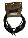 כבל זוג צמוד 2xPL - 2xRCA באורך 2.5 מטר Cabletek	