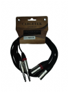 כבל זוג צמוד 2xXLR - 2xPL באורך 3 מטר Cabletek	