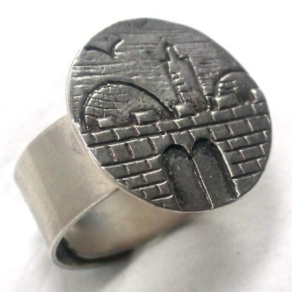 טבעת כסף "שערי ירושלים"