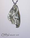 תליון  כסף "פרח על אם הפנינה"