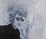 oil on canvas, Bob Dylan 50x70 cm, 2700 ILS