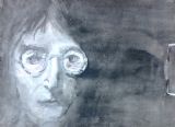 watercolor, John Lennon 24X32 cm 1000 ILS