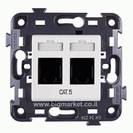 שקע מחשב כפול ECO60 RJ45 גוויס