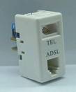 שקע ADSL + בזק תואם גויס .