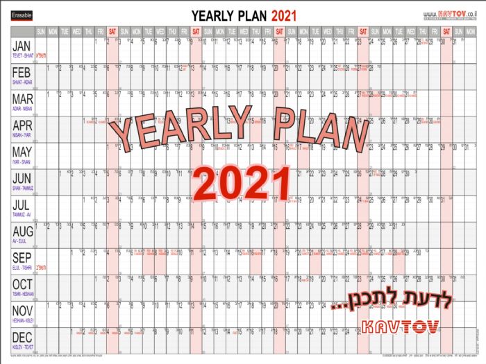 תכנון 2021 - באנגלית