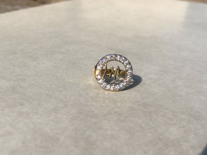 טבעת אמא משובצת זירקונים זהב 14K