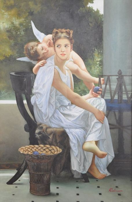 נערה וקופידון Girl with the cupid