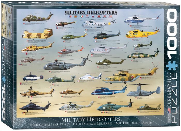 פאזל 1000 חלקים - הליקופטרים צבאיים - EUROGRAPHICS  6000-0088