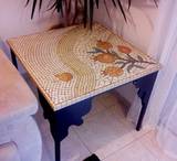 שולחן רימונים מפסיפס - אבן Pomegranate Table - Stone 60X60