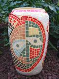 כד המסכות - פסיפס קרמיקה  The Mask Jar - Ceramic mosaic Ǿ30x46