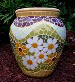 חרציות - פסיפס קרמיקה  Chrysanthemum  - Ceramic mosaic  Ǿ37x44