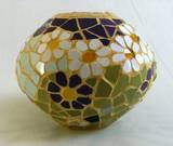 אגרטל פרחוני - פסיפס קרמיקה Flower Vase - Ceramic Ǿ18