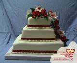 עוגה לחתונה פרחי סוכר