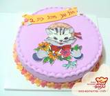 עוגת בצק סוכר חתול