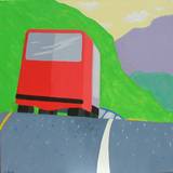 THE RED TRUCK   -   OILS  100 X 100 CMS