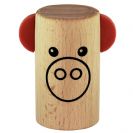 שייקר מעץ SONOR wooden shaker with pig face 62 mm 35 mm