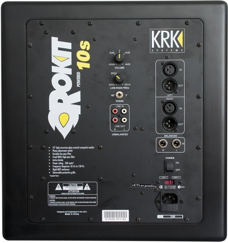 krk 10s active subwoofer